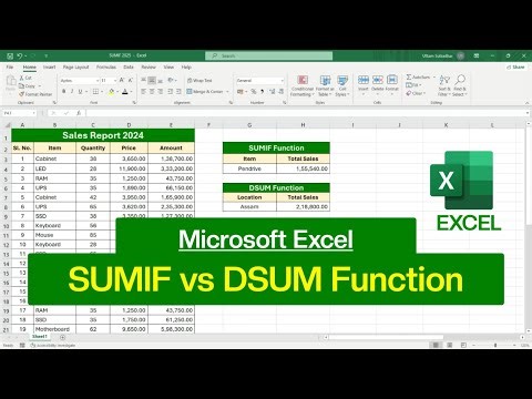 SUMIF vs DSUM Function in Microsoft Excel