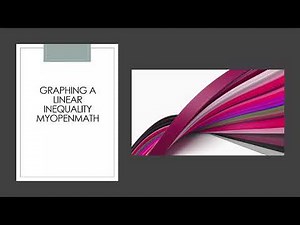 Graphing Linear Inequalities in MyOpenMath