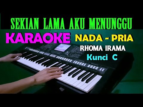 MENUNGGU - Rhoma Irama | KARAOKE Nada Pria, HD
