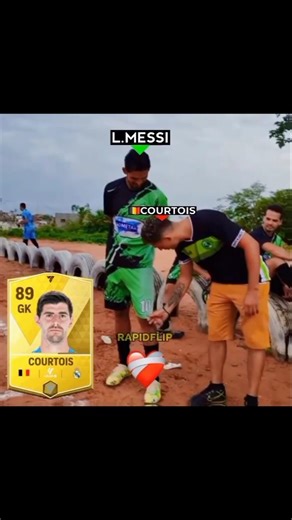 Messi X Courtois Funny skills 🤣🔥☠️ #football #fcmobileid