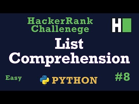 8. List Comprehensions Explained: Hackerrank | Python | Solution