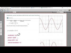Amplitude period and phase shift of sine and cosine functions