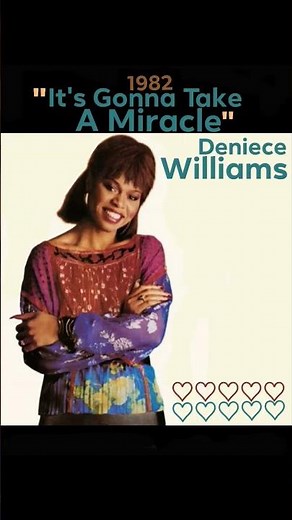 "It's Gonna Take a Miracle"Deniece Williams ‧ 1982 #Wednesdaywomen #80sRB #womeninmusic