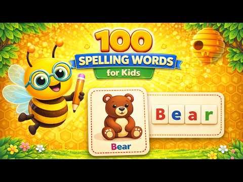 Learn How to Spell 100 Basic Spelling Words for Kids | Kindergarten Spelling Words