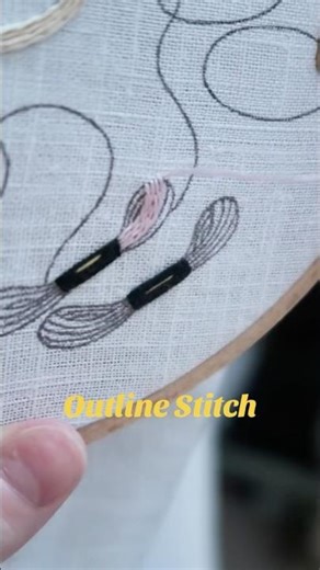 Stem stitch & Outline stitch tutorial #embroidery #handembroidery #stitch