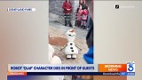 Robotic Olaf takes a dive at Disneyland Paris