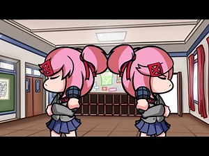 FNF - Playable Natsuki showcase + Baka, but Natsuki got cloned