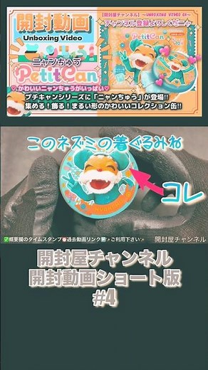 【開封動画ショート版】♯4（缶ケース） ニャンちゅう プチキャン #開封 #nhk #eテレ #ニャンちゅう #猫 #おかあさんといっしょ #声優 #かわいい #ケース #コレクション