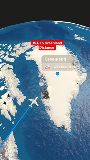 USA To Greenland Distance #greenland #usa