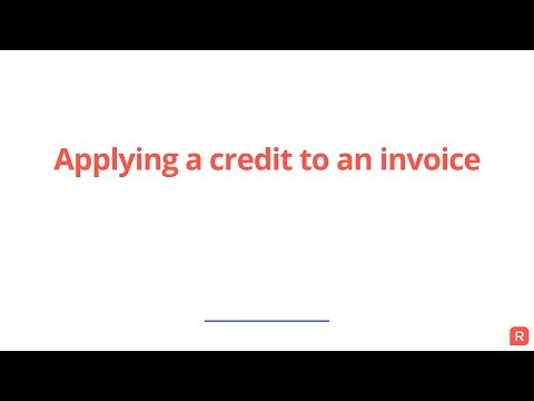 Applying a credit to an invoice in Reckon One