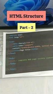 Day 3 (1/2) 🚀 | HTML Structure Part 2 #shorts
