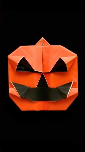 折り紙 ハロウィン カボチャ ジャック・オー・ランタン🎃 Origami Jack-o'-lantern / کدو تنبل هالووین