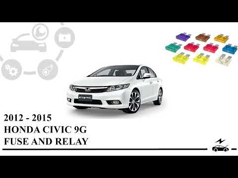 Fuse box diagram Honda Civic 9G and relay with designation and location