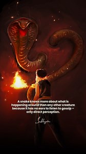 1.1M views · 21K reactions | A snake knows more about what is happening around than any other creature because it has no ears to listen to gossip – only direct perception. #SadhguruQuotes | Sadhguru | Facebook