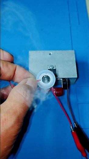 electronic circuit, mist maker for air freshener, easy with 1 transistor #project #mistmaker #ideas