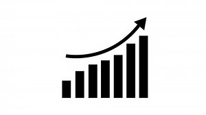 2d animation graph diagram bar chart business economy progress financial with alpha channel