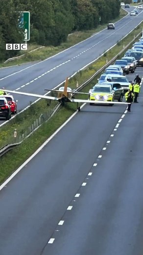 28K views · 151 reactions | A light aircraft had to make a forced landing on a main commuter road in #Gloucestershire. It happened on the A40 just before 18:00 after a suspected engine failure. No-one is thought to be injured. | BBC Bristol | Facebook