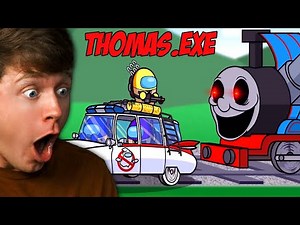 Reacting to AMONG US vs CURSED THOMAS!