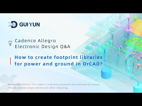 How to create footprint libraries for power and ground in OrCAD?