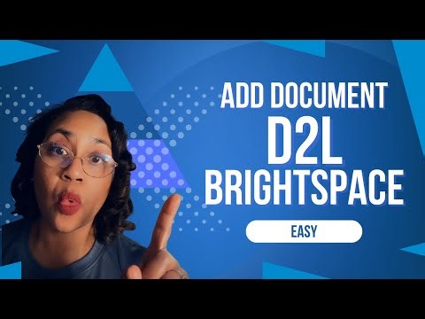 Adding a document to D2L Brightspace