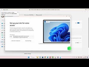 Windows 11 Home : How to turn on or off Voice access