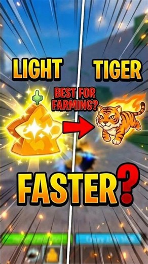 ✨️LIGHT Fruit Is FASTER Than TIGER?!😱|Blox Fruits Speed Test#roblox #bloxfurit #tiger #shorts #light