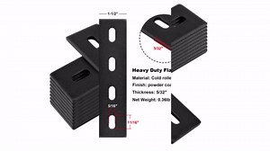 heneng 10 Pcs Flat Mending Plates, 6" x 1-1/2", Slotted Straight Plate Connector Bracket, 5/32" Thick