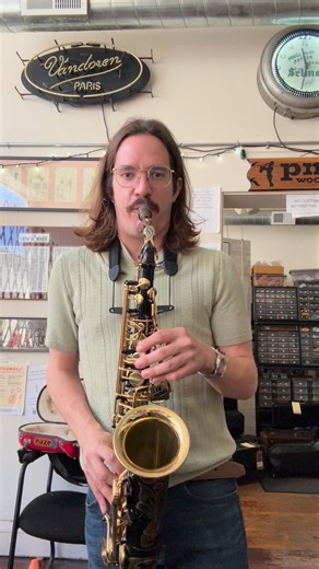 Fresh in the shop: a lightly used Selmer Series II alto with black lacquer. Check it out! | PM Woodwind Repair