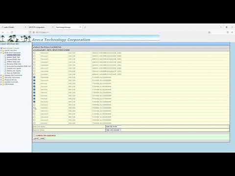 Creation of RAID Volumes With Areca webTools & Open-E JovianDSS
