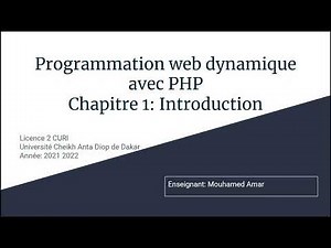#1 introduction à la programmation web dynamique avec PHP