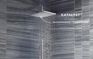 The Katalyst® showerhead technology is designed to enhancing the user’s sensory experience by adding air to the water flow to generate larger droplets that makes the spray more generous and intense. | KOHLER | Facebook