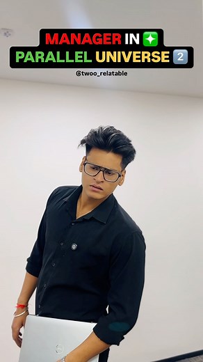 1.3M views · 4.1K reactions | Manager in Parallel universe 勞 Tag your manager  Share kardo kyuki relatable toh hai  Follow @twoo_relatable for more ❤️ @be_d_best_person @absolutely_mananpruthi Coworkingspace by @coworkzen #officereels #corporatereels #manager #management #green #greenflags #redflags #employee #reelsinstagram #viralreels #relatabletohai #explorepage #parallel #parallel_universe #parallelworld | Ritik Sharma | Facebook