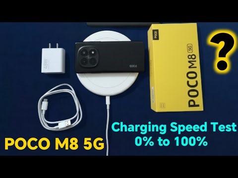POCO M8 5G: 45W Charging Test — Can it reach 100% in 1 hour? | using With original adaptor/wirecable