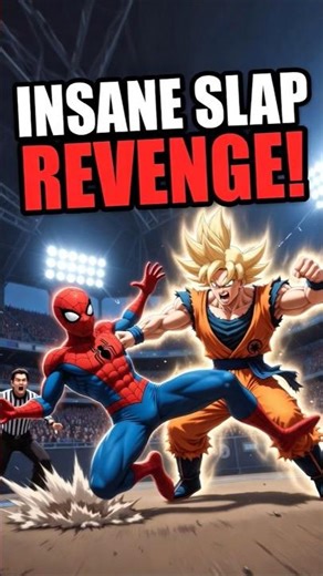 The Craziest Slap Competition Ever (Spider-Man vs Goku #goku #slap #shortsfeed