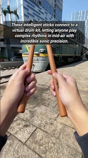 Playing A Virtual Drum Kit With High Tech Sticks