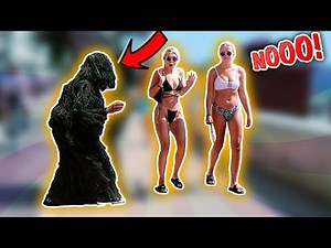 BUSHMAN PRANK AT THE BEACH IN SPAIN PART 3! | HILARIOUS REACTIONS | Kimoo Pranks