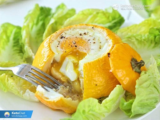 Bacon & Egg Stuffed Pattypan Squash | KetoDiet Blog