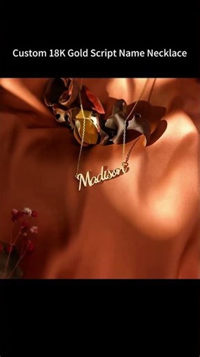 Timeless Elegance: 18K Gold Script Name Necklace ✨💛
