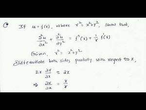 if u=f(r) where r^2=x^2+y^2, show that d^2u/dx^2 +d^2u/dy^2 = f"(r)+1/r f'(r).