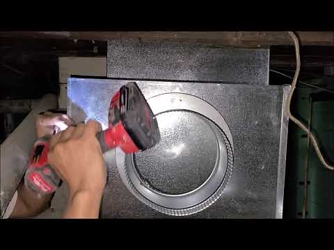 How to install a duct starting collar on a heating or air vent