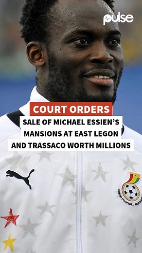 Court orders sale of Michael Essien’s mansions at East Legon and Trassaco worth millions... #PulseWatchItSports | Pulse Ghana