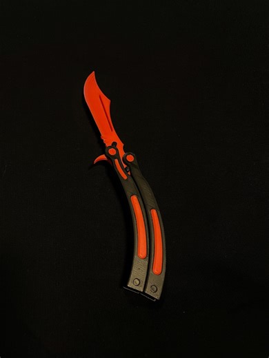 Couteau papillon CS - accessoire de jeu imprimé en 3D, taille réelle, lame pliable, poignées mobiles, objet de collection pour joueur - Etsy France