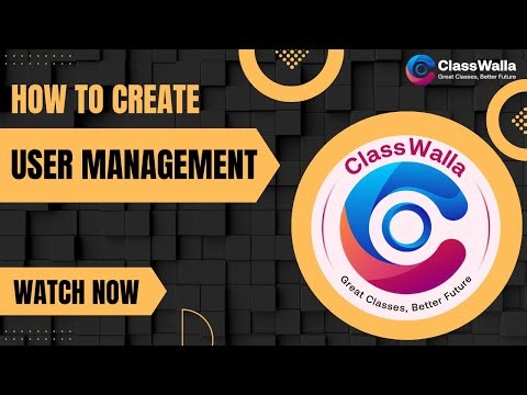 How to create User Management