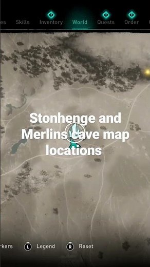 Assassin's Creed: Valhalla Merlin's cave and Stonehenge map location