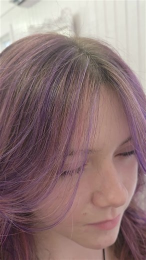 Lavender pink princess by Heather Leslie. 💜🩷 Keune Color Chameleon Leaf and Flower