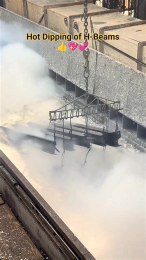 Amazing Galvanizing Plant 👍💖💖 #galvanized #steel #Hbeam #galvanizing #fabrication #process #production #machine | Alfredo Abella Jr.
