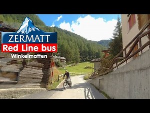 SWITZERLAND: Zermatt's Red line electric bus 4K