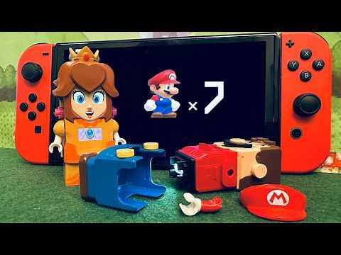 Lego Daisy is Helping Mario 🔥💝 Lego Mario has 7 Lives to save Princess Peach