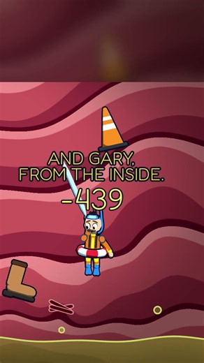 Uh oh. That's Gary. (Shark Bait, a free browser game)