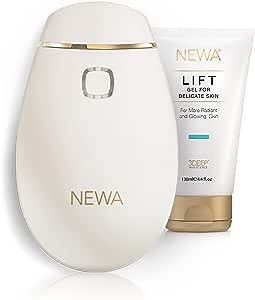 NEWA RF Wrinkle Reduction Device (Plug in) - FDA Cleared Skincare Tool for Facial Tightening. Boosts Collagen, Reduces Wrinkles. with 1 Month Gel Supply.